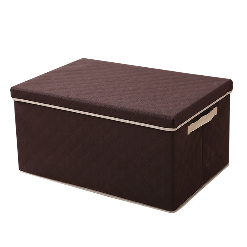 SOGA Small Coffee Non-Woven Diamond Quilt Grid Fabric Storage/ Organizer Box $ 33.50