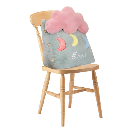 SOGA Green Cute Moon Cloud Cushion Soft Leaning Lumbar Wedge Pillow Bedside Plush Home Decor $ 58.90