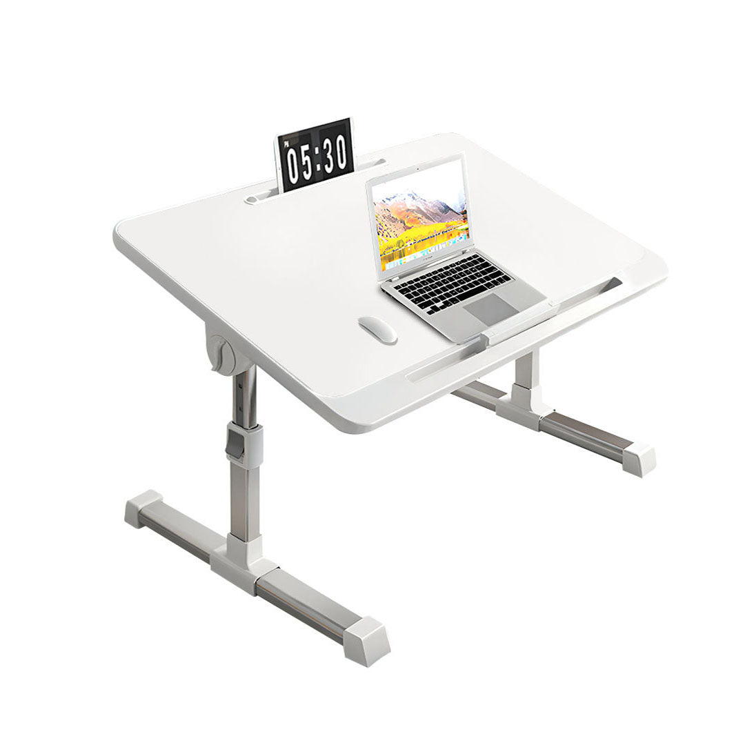 SOGA 60X40cm White Small Laptop Bed Portable Foldable Study Table Adjustable $ 77.90