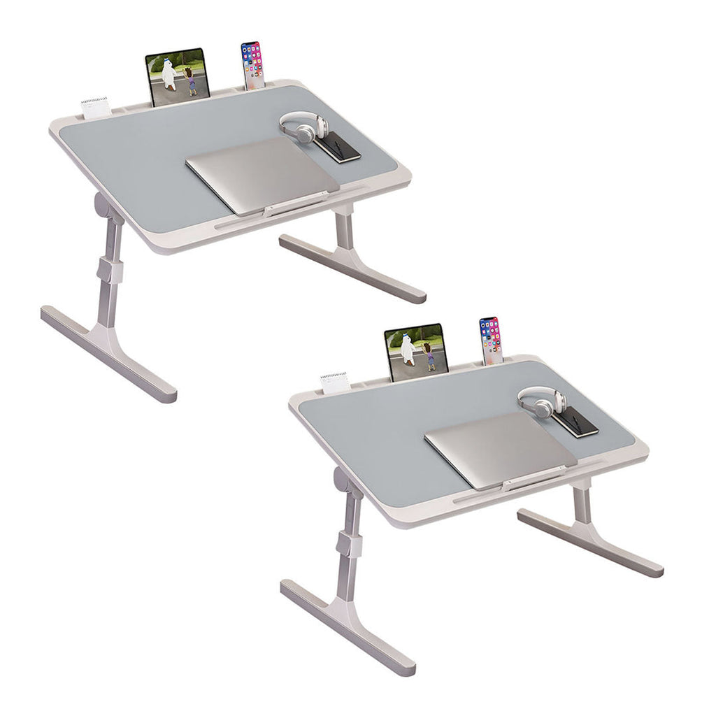 SOGA 2X 70X45cm Grey Small Laptop Bed Portable Foldable Study Table Adjustable $ 183.50