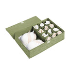 SOGA Green Flip Top Underwear Storage Box Foldable Wardrobe Partition Drawer Home Organiser $ 31.50