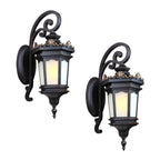 Vintage Lantern 2X 62cm Wall Light Elegant Aluminum & Glass Design Classic Outdoor Lighting Rustic Vintage Style $ 1077.90