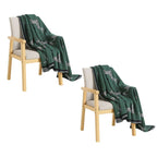 SOGA 2X Olive Green Zebra Print Throw Blanket 130x180cm 100% Cotton $ 237