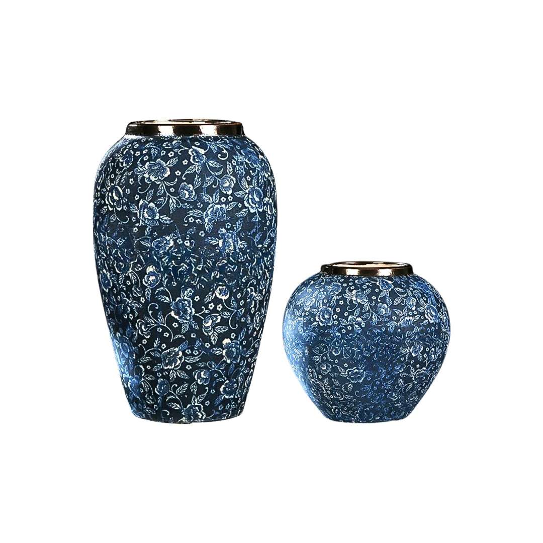 SOGA Home & Living Bundle – Blue with White Mini Floral Ceramic Vases for Elegant Home Decor $ 161