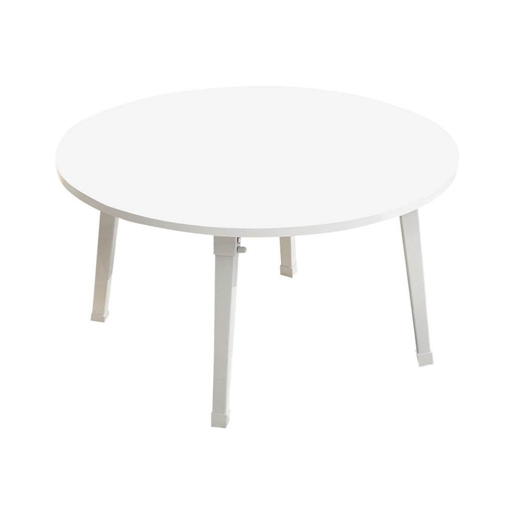 SOGA White Portable Floor Table Small Round Space-Saving Mini Desk Home Decor $ 66.90