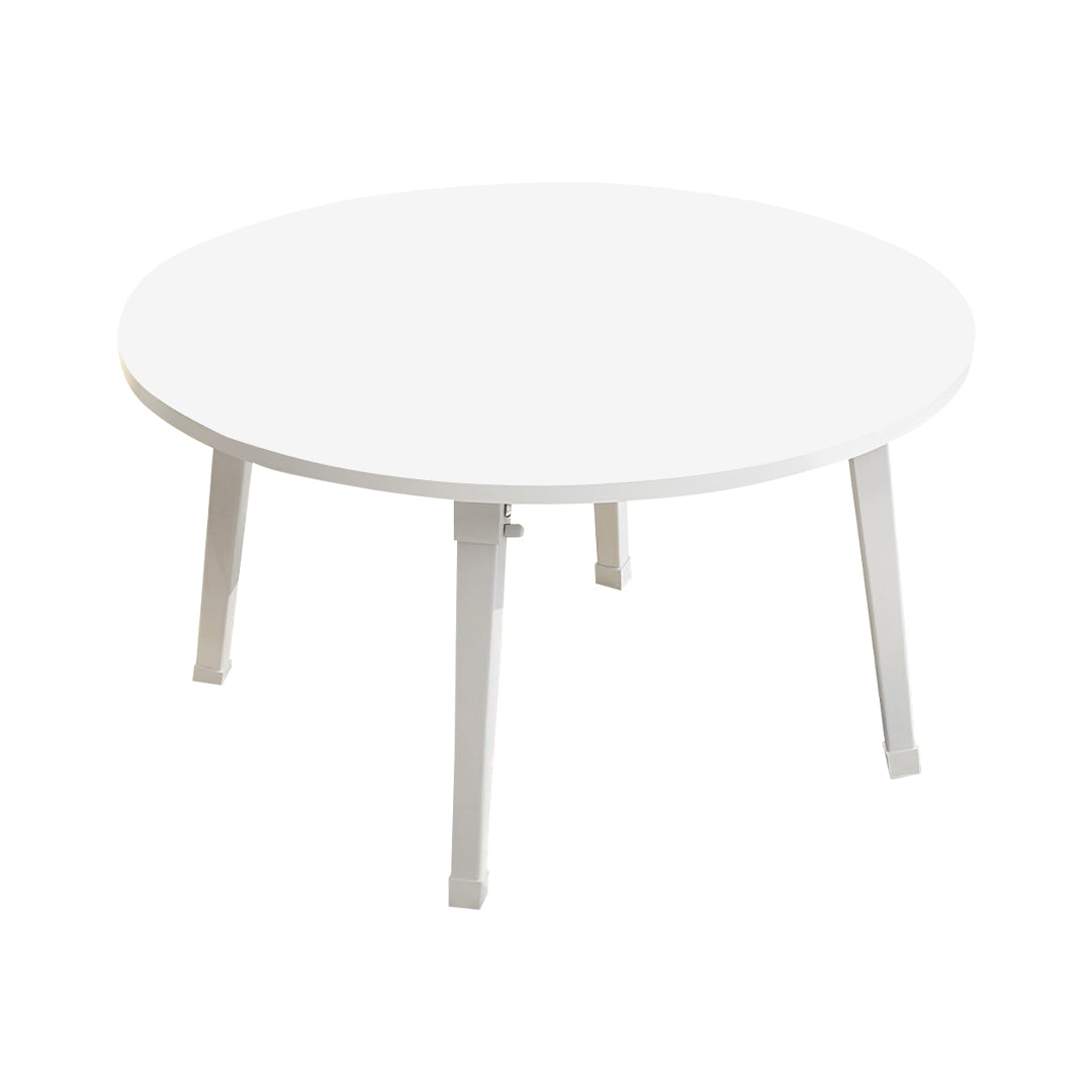 SOGA White Portable Floor Table Small Round Space-Saving Mini Desk Home Decor $ 66.90