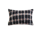 SOGA 35cm Modern Plaid Pattern Blush Pink Gray Decorative Throw Pillow $ 58.90