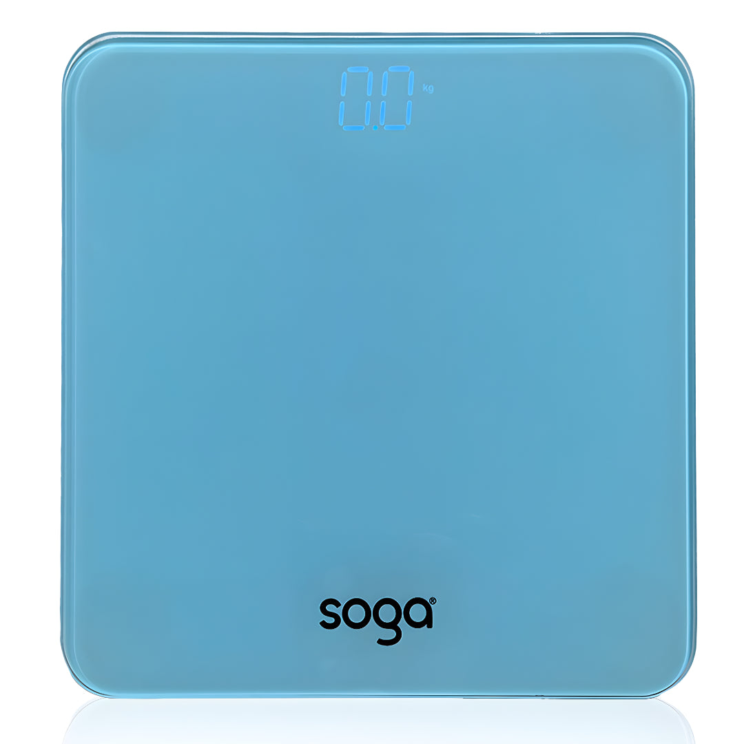 SOGA 180kg Digital Fitness Weight Bathroom Gym Body Glass LCD Electronic Scales Blue $ 33.50