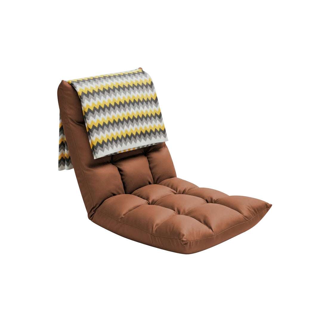 SOGA Home & Living Bundle – Yellow Zigzag Knitted Throw Blanket & Coffee Adjustable Recliner $ 0