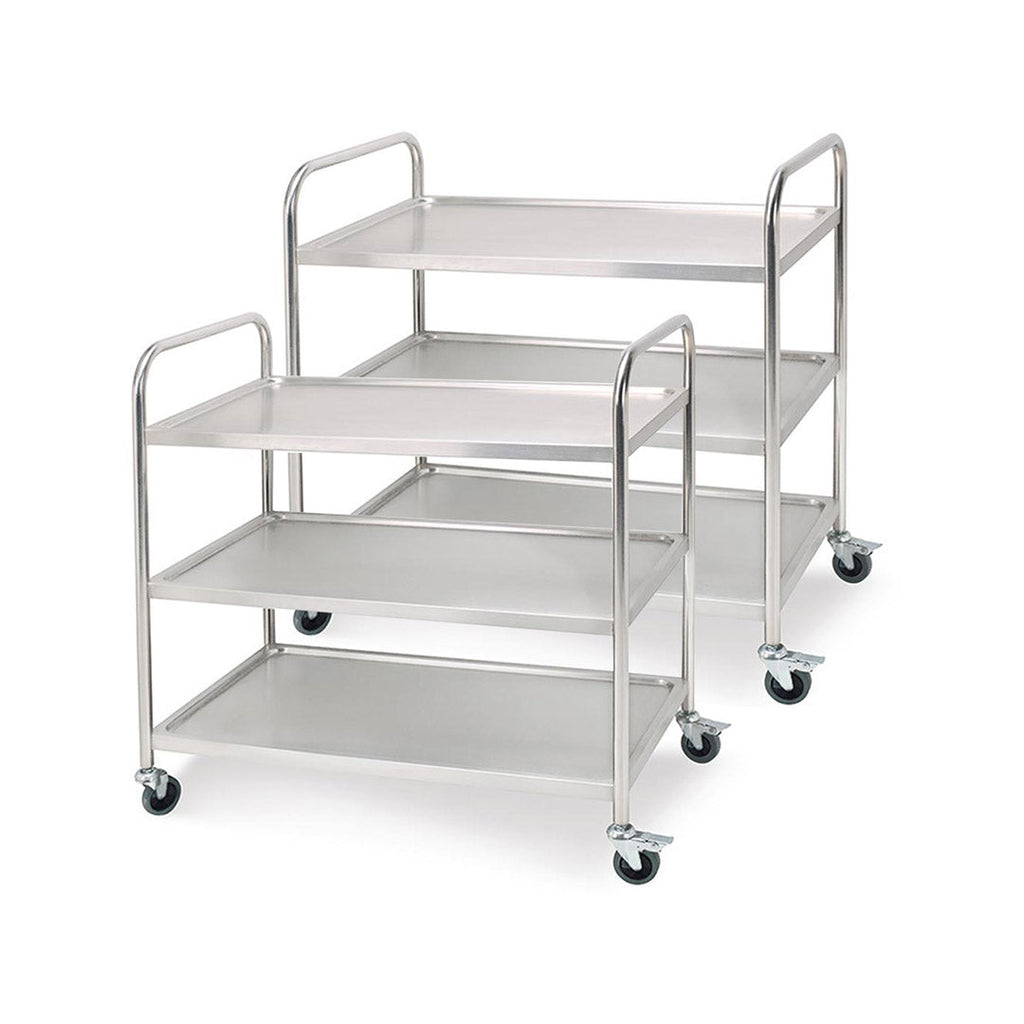 SOGA 2X 3 Tier 75x40x83.5cm Stainless Steel Kitchen Dinning Food Cart Trolley Utility Size Small $ 422.50