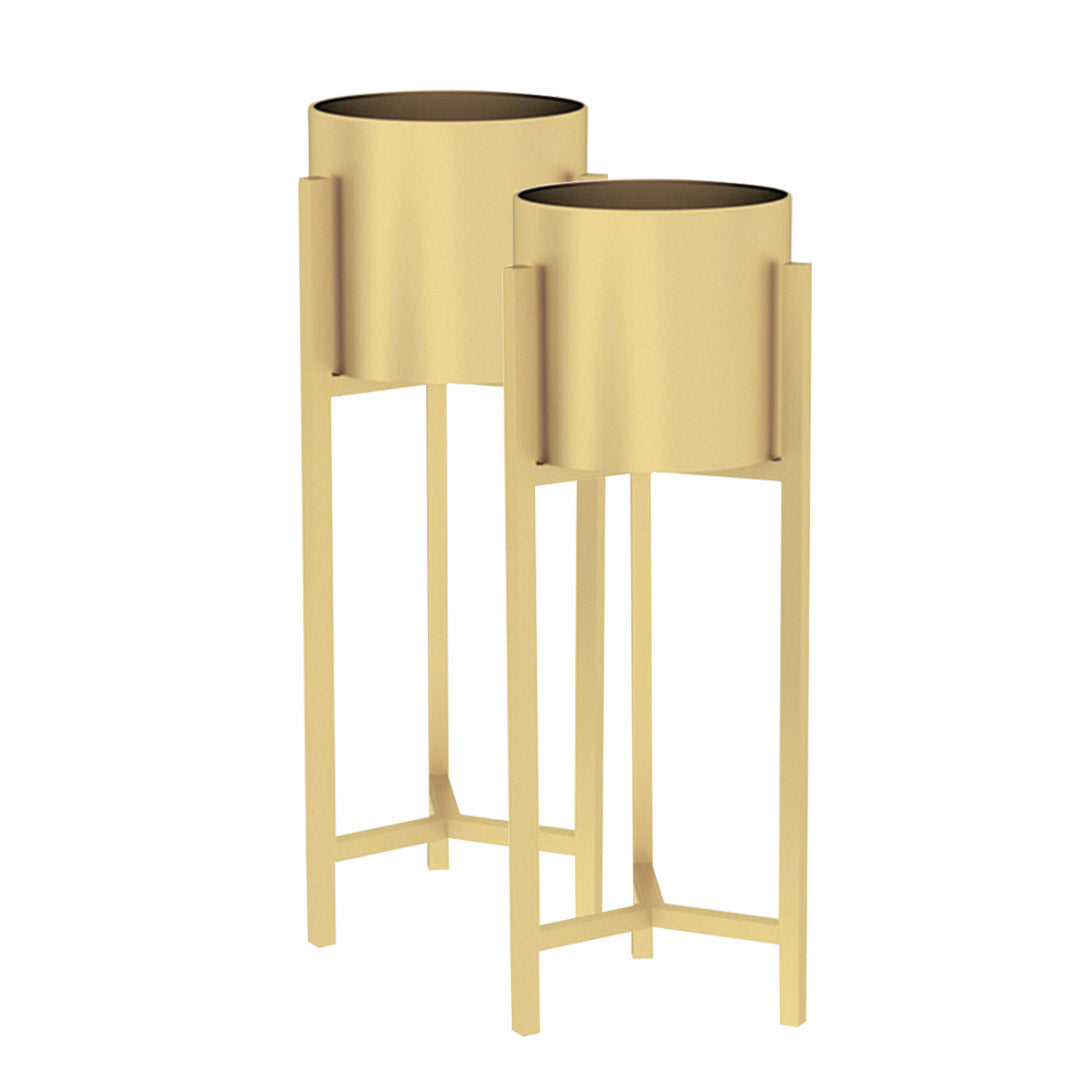 SOGA 2X 60cm Gold Metal Plant Stand with Flower Pot Holder Corner Shelving Rack Indoor Display $ 129.50
