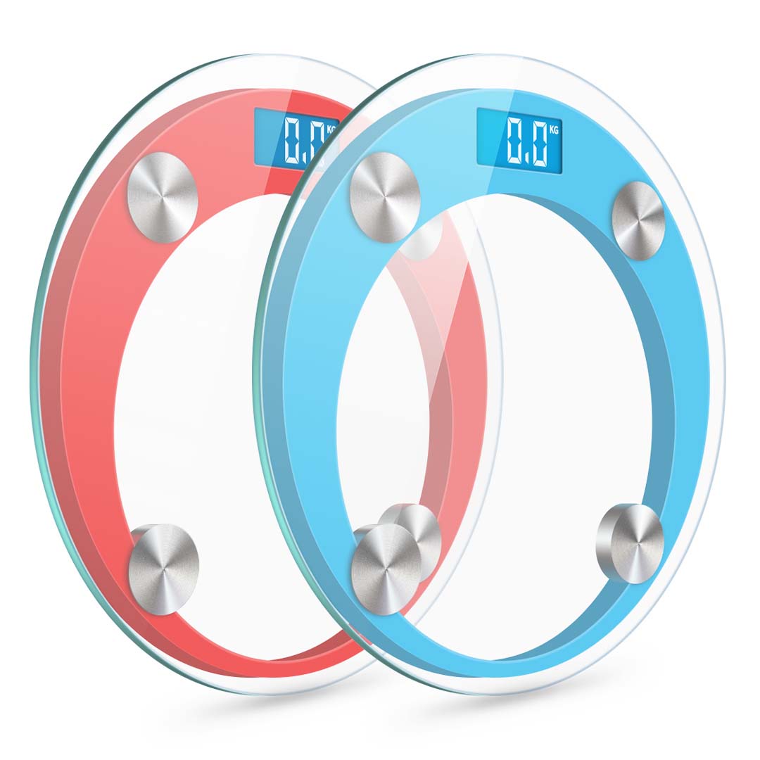 SOGA 180kg Digital Fitness Weight Bathroom Gym Body Glass LCD Electronic Scale Red/Blue $ 60.90