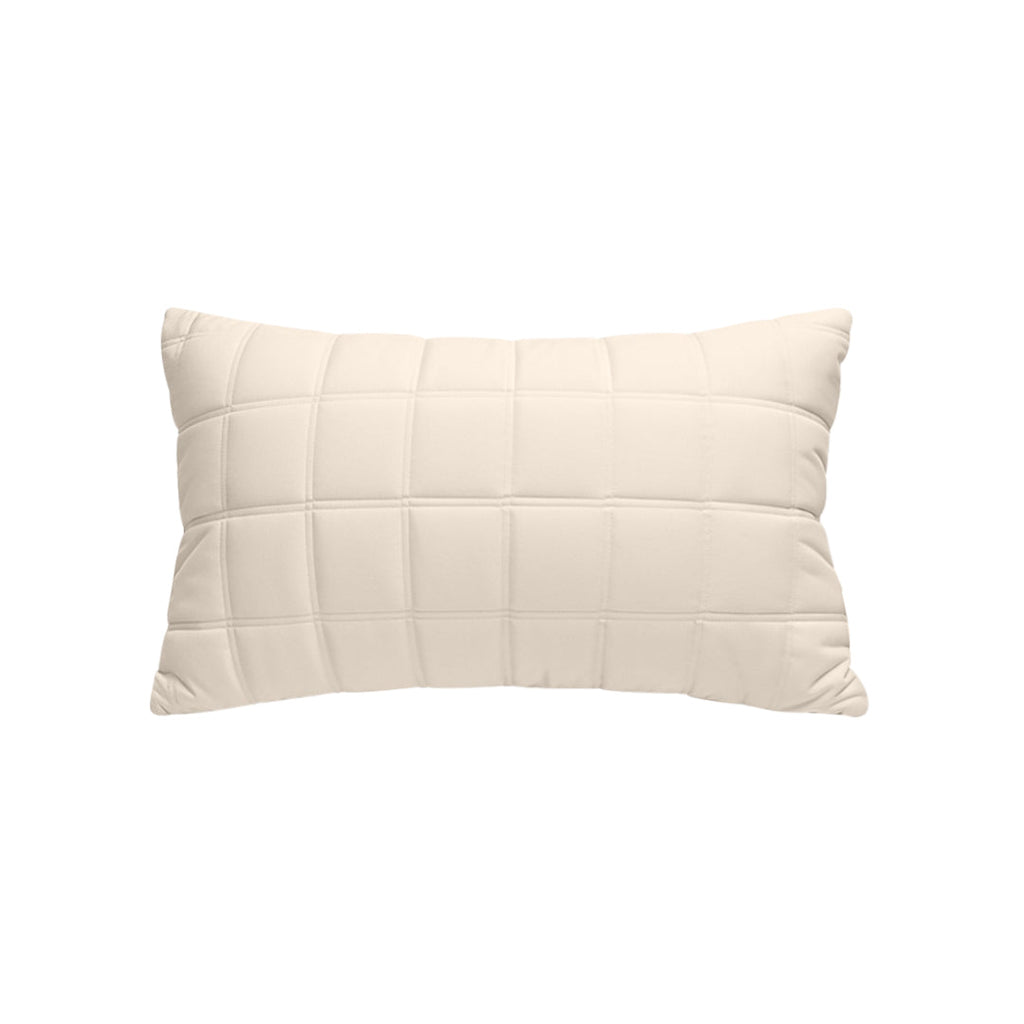 SOGA 30cm Beige Quilted Grid Pattern Decorative Throw Pillow $ 61