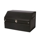 SOGA 56cm Leather Car Boot Collapsible Foldable Trunk Cargo Organizer Portable Storage Box with Lock Black $ 77.90