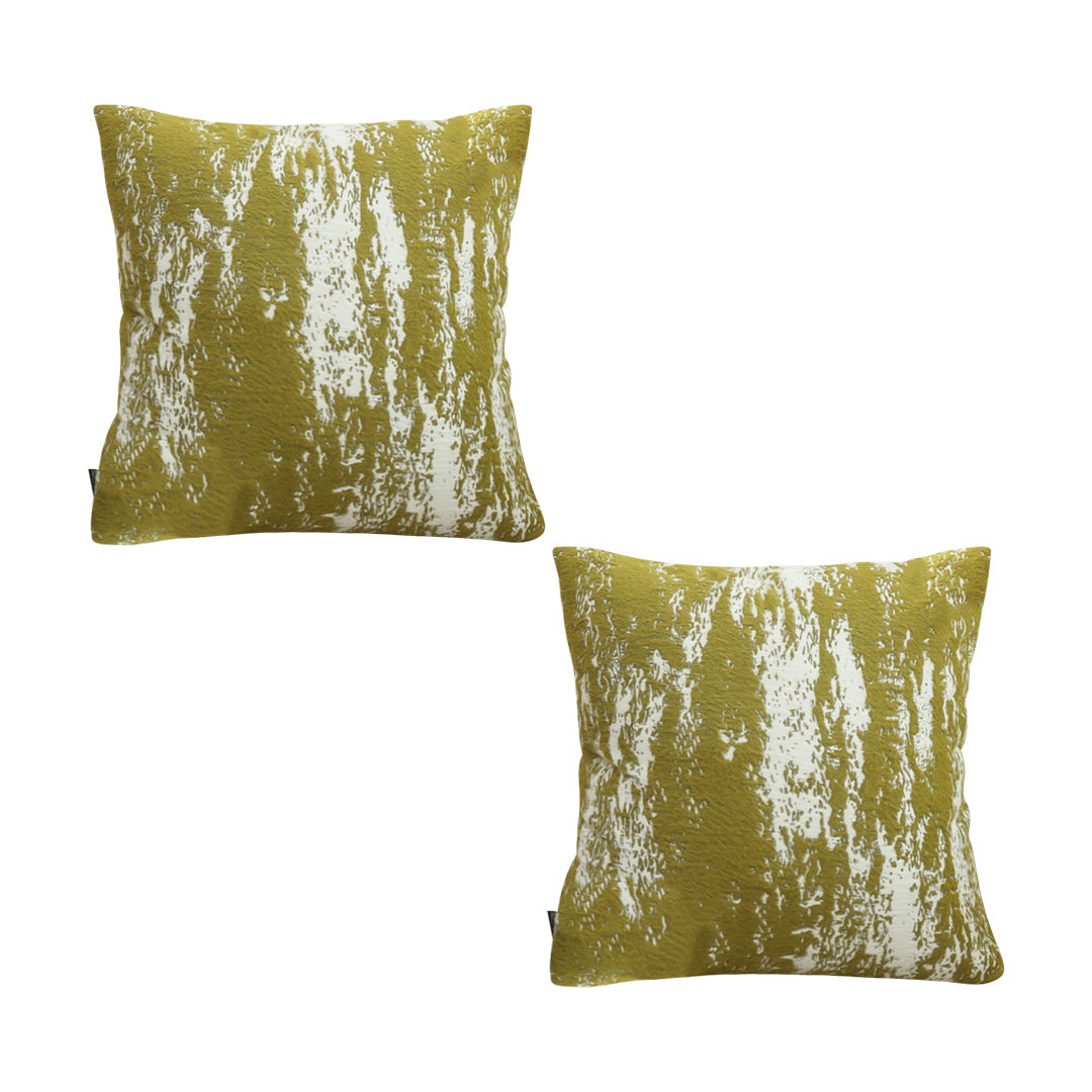 SOGA 2X 50cm Throw Pillow White and Olive Green Plush Polyester Fiber and Cotton for Home Decor $ 137.90