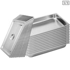 SOGA 12X Gastronorm GN Pan Full Size 1/1 GN Pan 6.5cm Deep Stainless Steel Tray With Lid $ 377.90