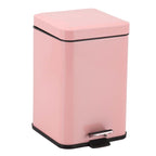 SOGA Foot Pedal Stainless Steel Rubbish Recycling Garbage Waste Trash Bin Square 6L Pink $ 57.90