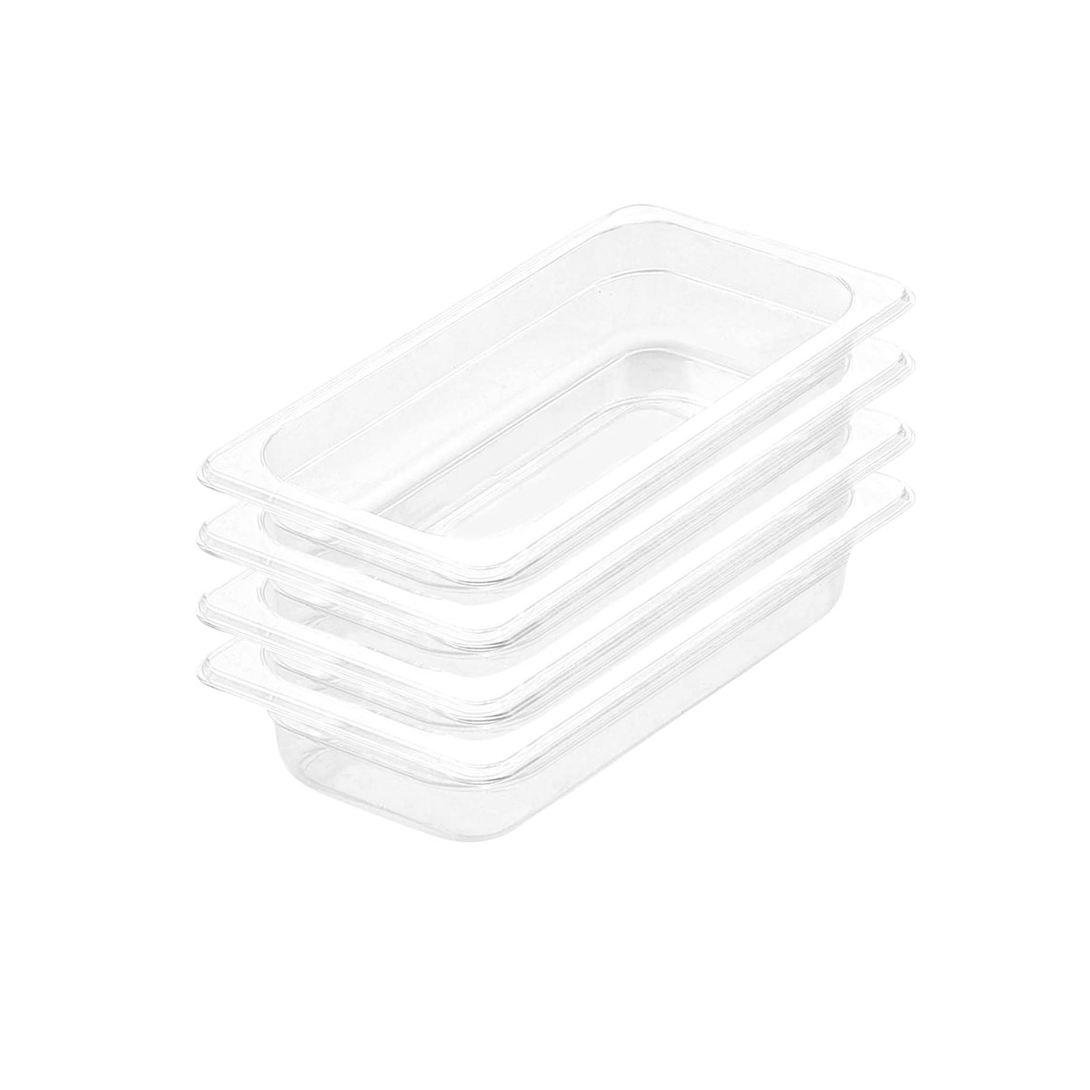 SOGA 65mm Clear Gastronorm GN Pan 1/3 Food Tray Storage Bundle of 4 $ 116.50