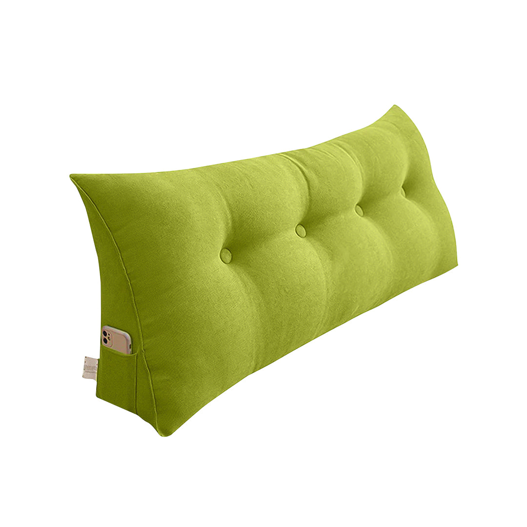 SOGA 120cm Green Triangular Wedge Bed Pillow Headboard Backrest Bedside Tatami Cushion Home Decor