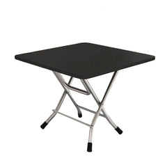 SOGA Black Portable Square Table Standing Legs Foldable Furniture Home Decor