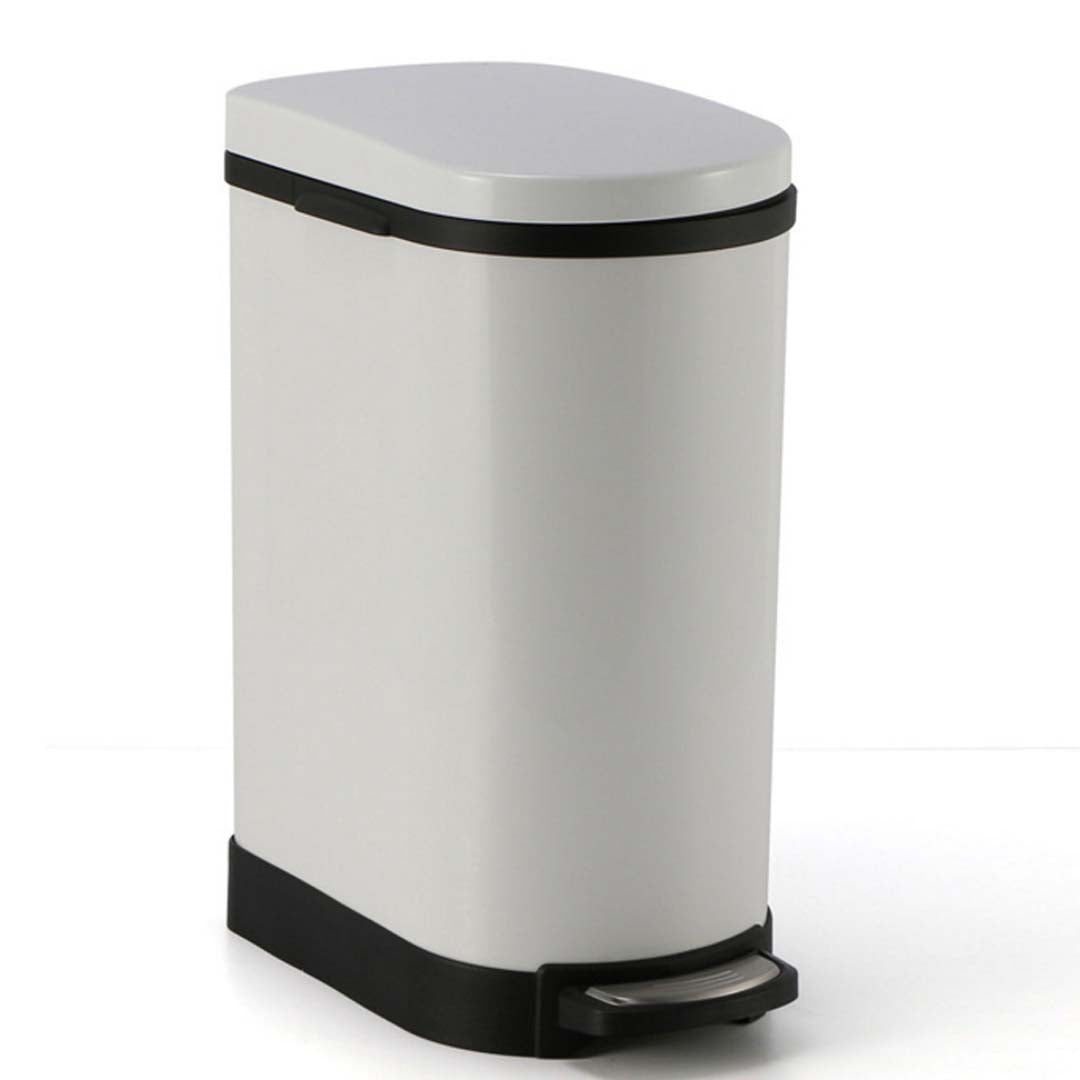 SOGA Foot Pedal Stainless Steel Rubbish Recycling Garbage Waste Trash Bin 10L U White $ 88.90