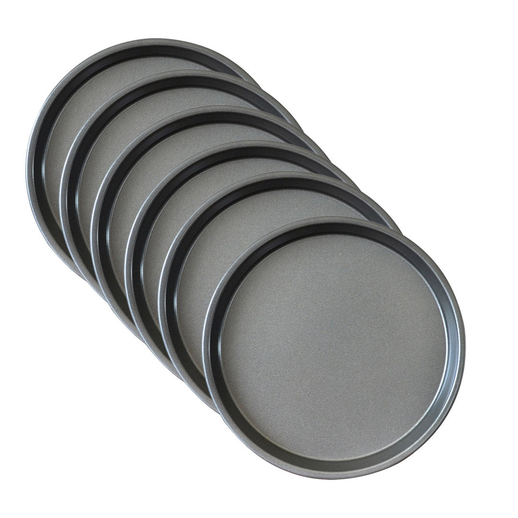 SOGA 6X 8-inch Round Black Steel Non-stick Pizza Tray Oven Baking Plate Pan $ 119.90