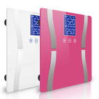 SOGA 2X Digital Body Fat Scale Bathroom Scales Weight Gym Glass Water LCD Pink/White $ 64.90