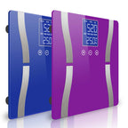 SOGA 2X Glass LCD Digital Body Fat Scale Bathroom Electronic Gym Water Weighing Scales Blue/Purple $ 60.90