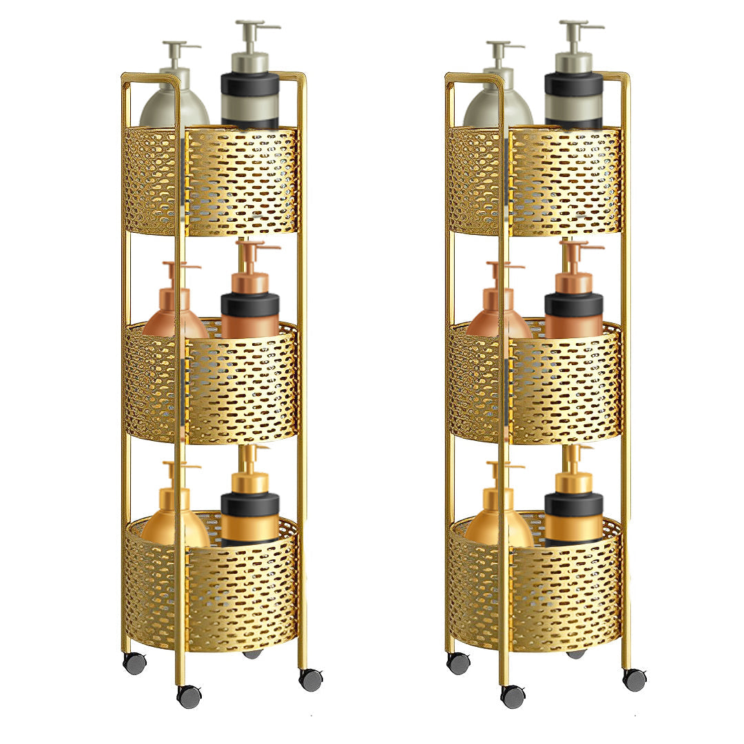 SOGA X2 3 Tier Bathroom Shelf Multifunctional Storage Display Rack Organiser with wheels $ 323.50