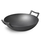 SOGA 32cm Commercial Cast Iron Wok FryPan Fry Pan with Double Handle $ 94.50