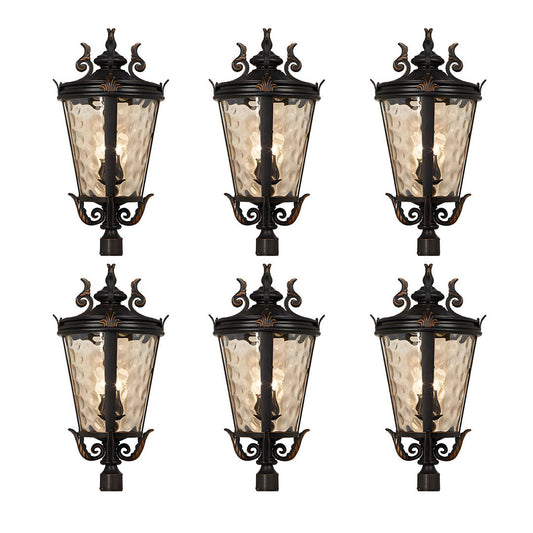 Vintage Lantern 6X 71.2cm Wall Lamp Modern Aluminum & Glass Wall Light Classic Outdoor Sconce Decorative Exterior Lighting