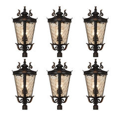Vintage Lantern 6X 71.2cm Wall Lamp Modern Aluminum & Glass Wall Light Classic Outdoor Sconce Decorative Exterior Lighting
