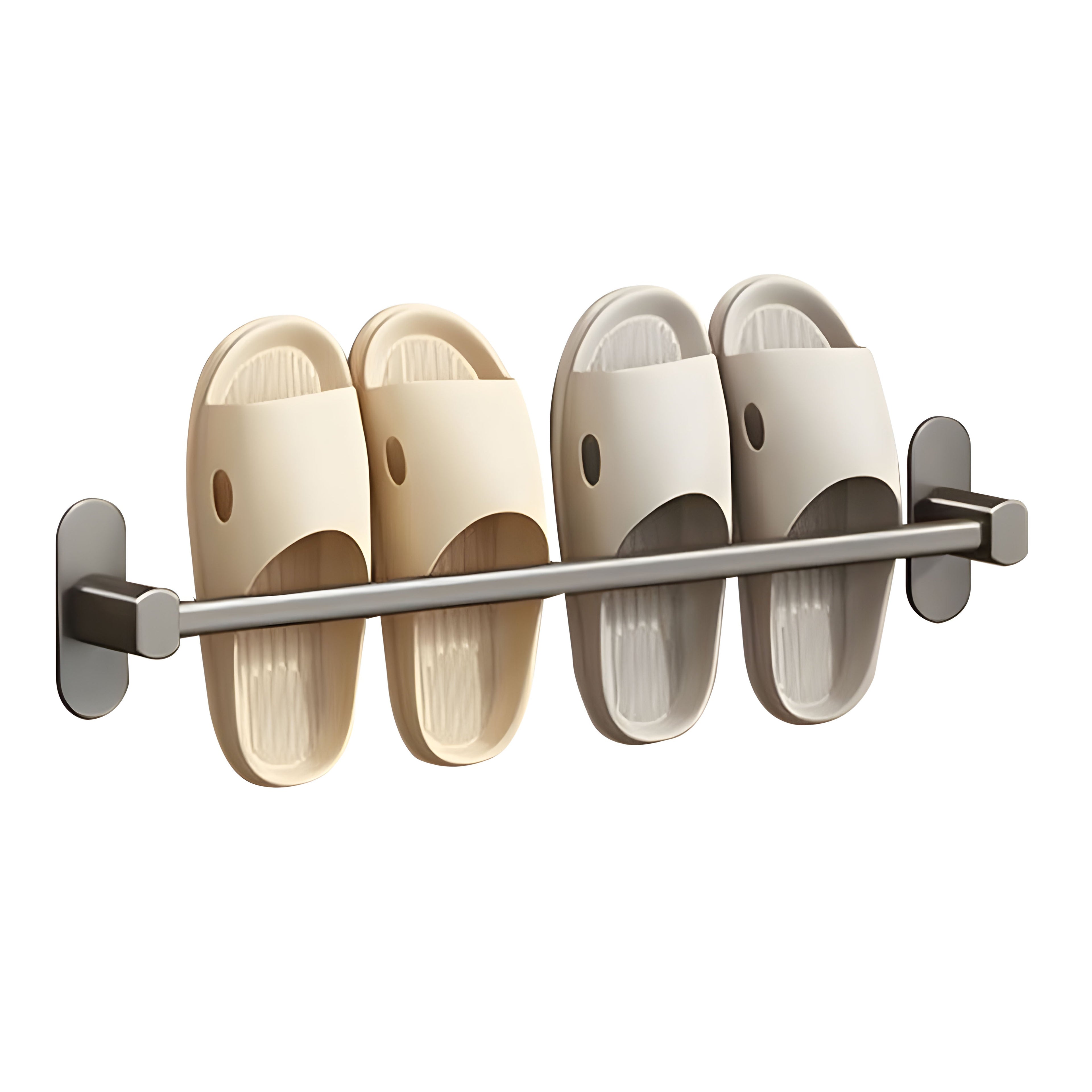 SOGA 49cm Wall-Mounted Slipper Organiser Adhesive Storage Space-Saving Wall Rack $ 33.50