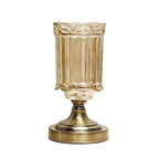 SOGA 25cm Transparent Glass Flower Vase with Metal Base Filler Vase $ 77.90