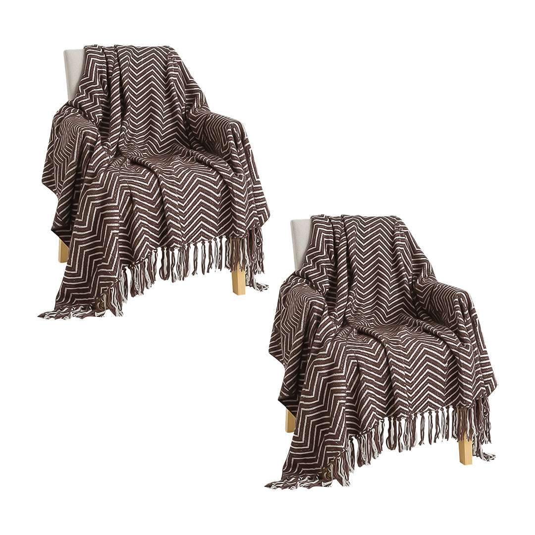 SOGA 2X Chocolate Brown Throw Blanket 130x170cm Soft Polyester $ 161