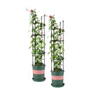 SOGA 2X 103cm 4-Bar Plant Frame Stand Trellis Vegetable Flower Herbs Outdoor Vine Support Garden Rack with Rings $ 65.50
