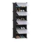 SOGA 8 Tier Shoe Rack Organizer Sneaker Footwear Storage Stackable Stand Cabinet Portable Wardrobe with Cover $ 55.50