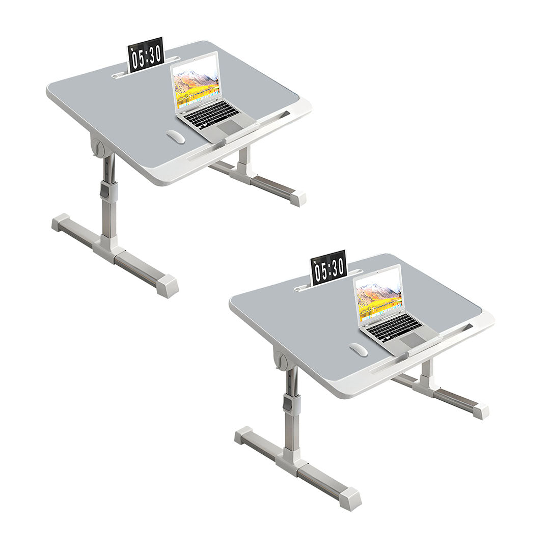 SOGA 2X 60X40cm Grey Small Laptop Bed Portable Foldable Study Table Adjustable $ 151.50