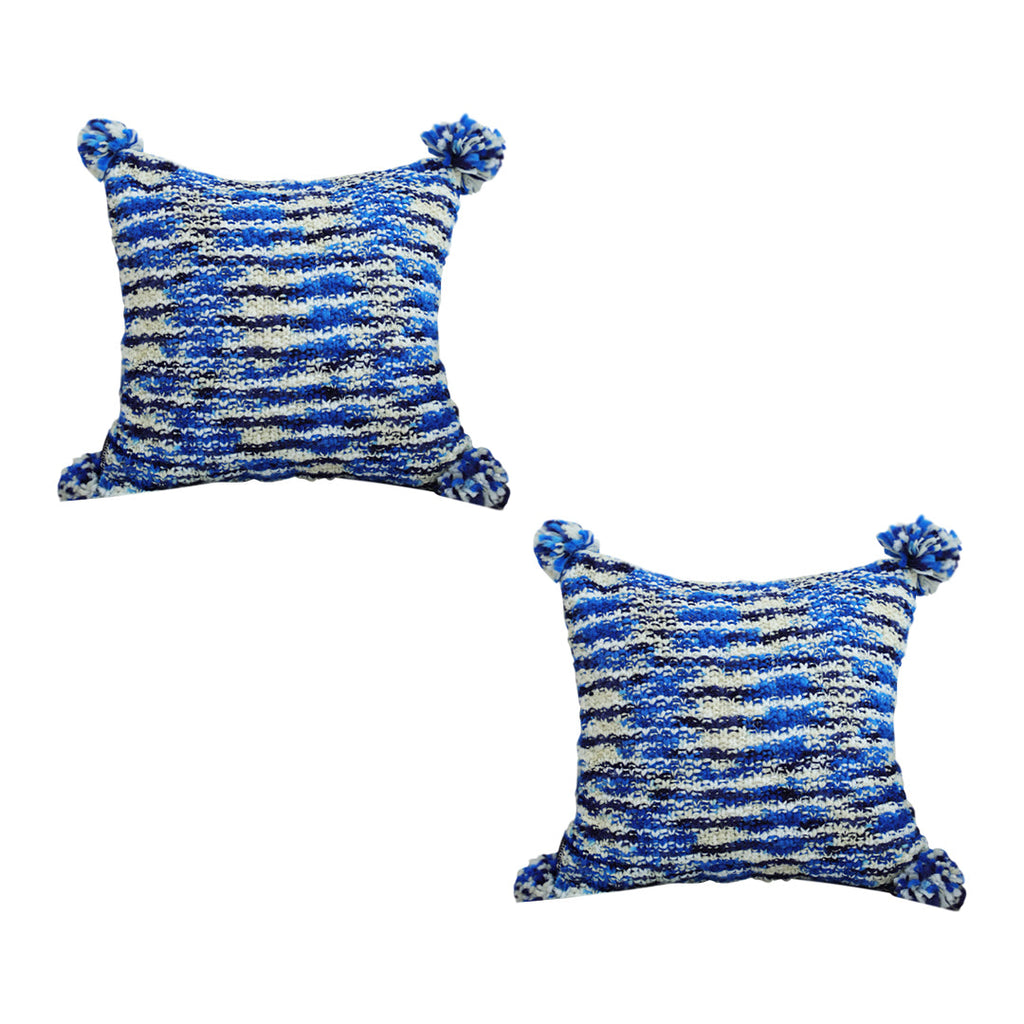 SOGA 2X 45cm Throw Pillow Deep Sea Blue Gradient Dyed Decorative Soft Square for Couch or Bed $ 107.90
