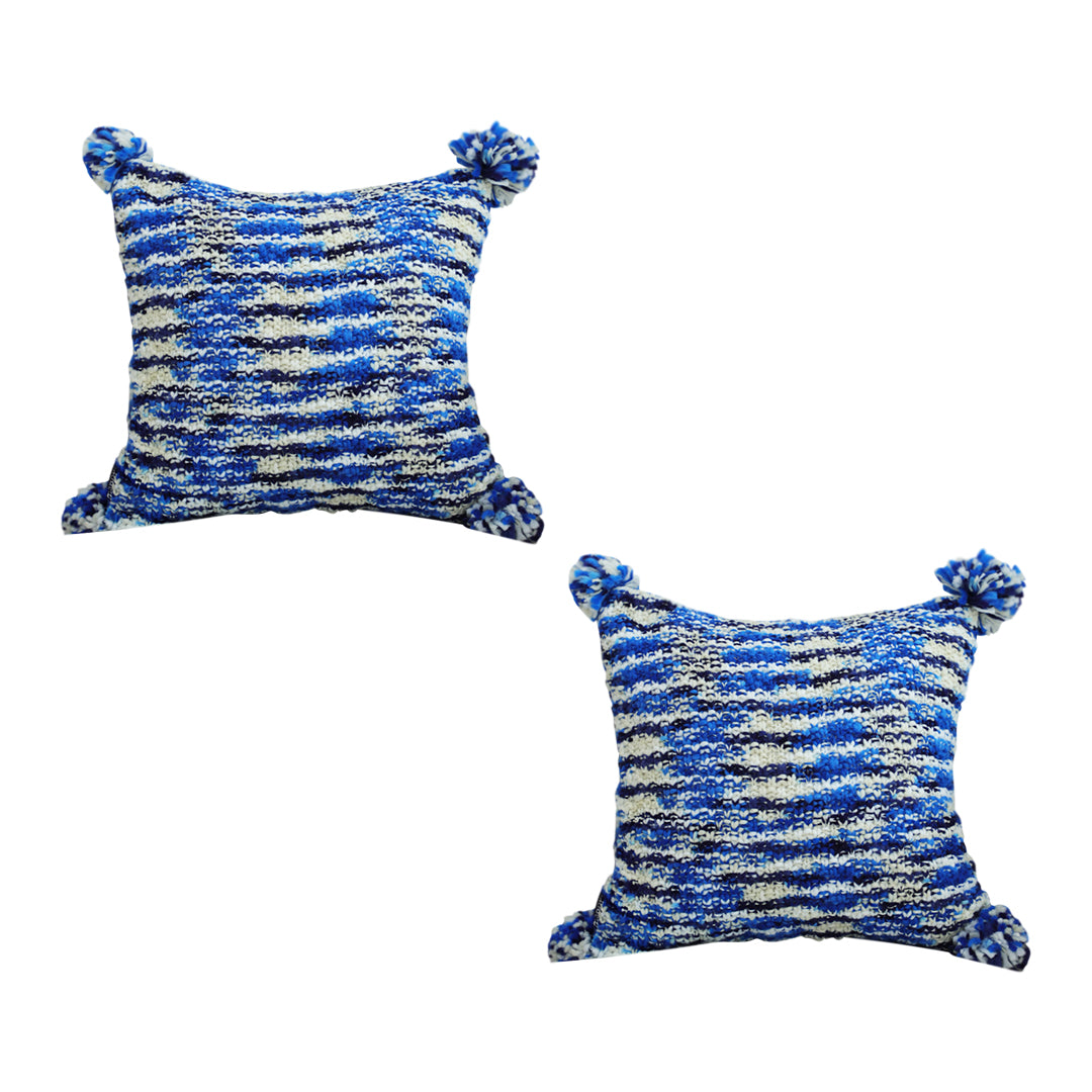 SOGA 2X 45cm Throw Pillow Deep Sea Blue Gradient Dyed Decorative Soft Square for Couch or Bed $ 107.90