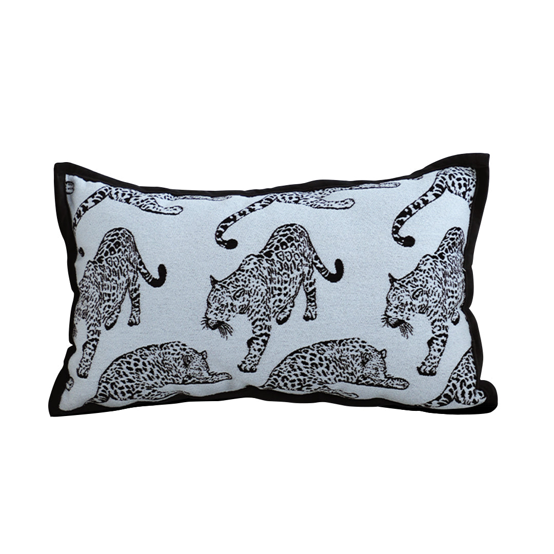 SOGA 30cm Throw Pillow White Leopard Light Luxury Lumbar Decorative Cushion for Living Room $ 52.50