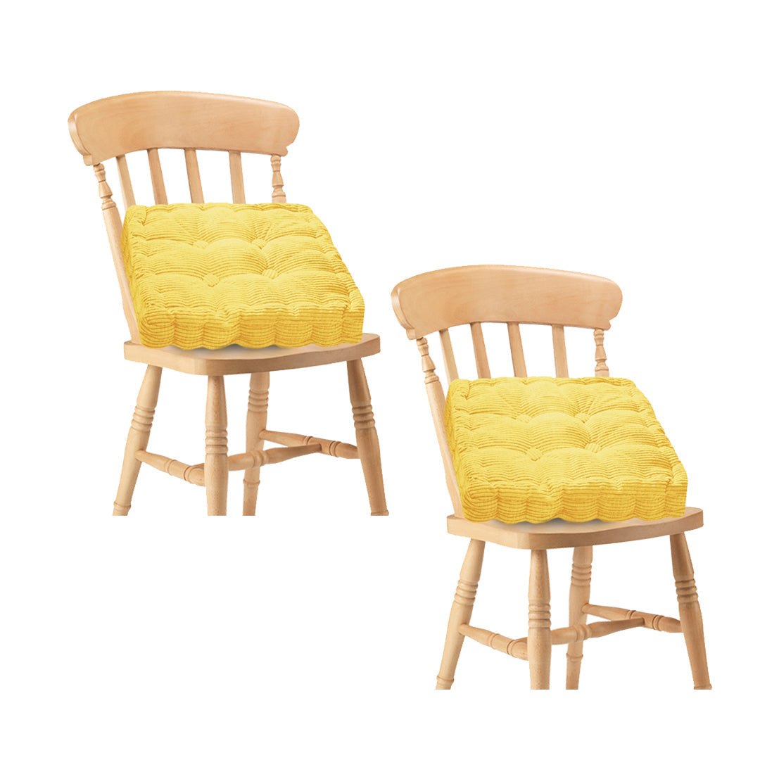 SOGA 2X Yellow Square Cushion Soft Leaning Plush Backrest Throw Seat Pillow Home Office Decor $ 60.90