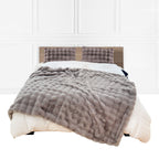 SOGA 200cm Grey Fur Fuzzy Super Soft and Cozy Fluffy Throw Blanket $ 162.50