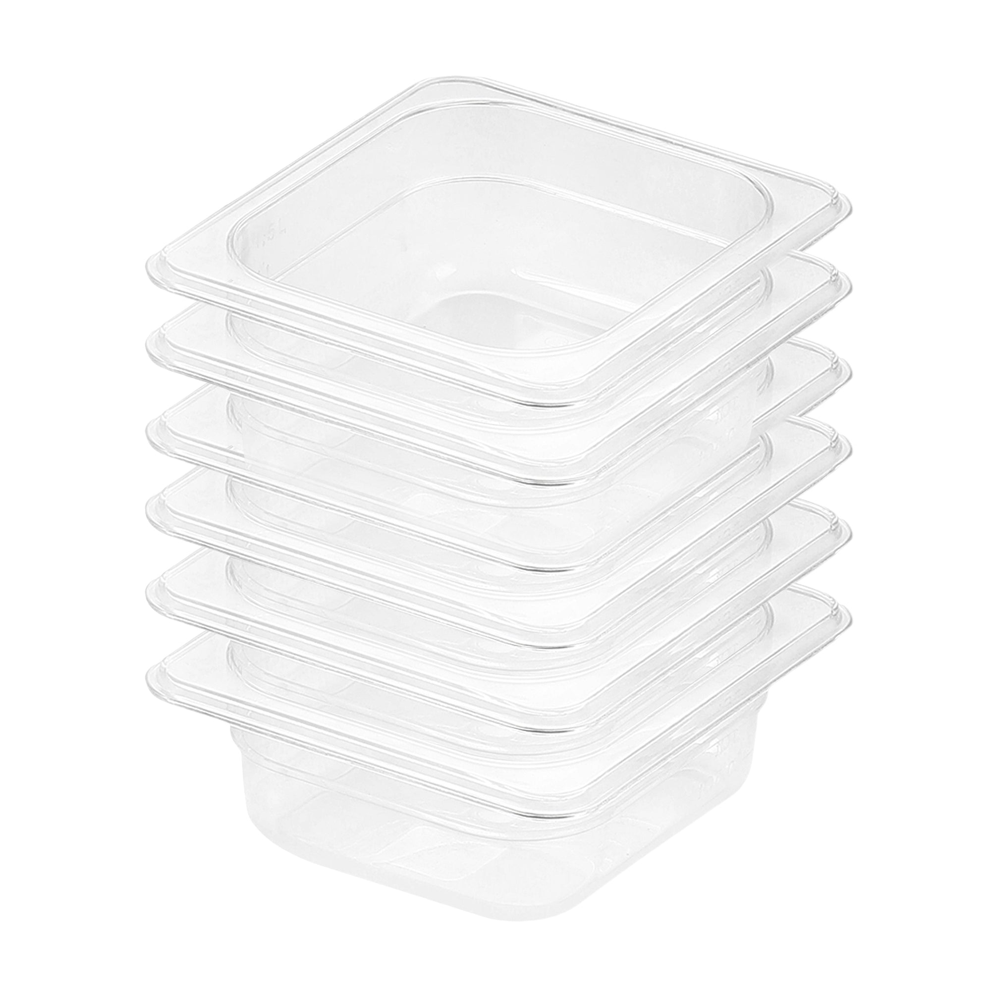 SOGA 65mm Clear Gastronorm GN Pan 1/6 Food Tray Storage Bundle of 6 $ 174.50
