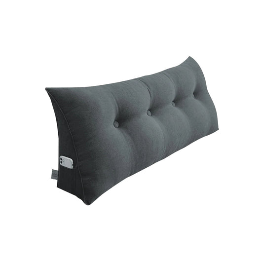 SOGA 120cm Dark Grey Triangular Wedge Bed Pillow Headboard Backrest Bedside Tatami Cushion Home Decor