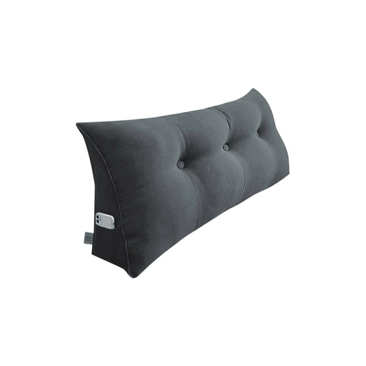 SOGA 100cm Dark Grey Triangular Wedge Bed Pillow Headboard Backrest Bedside Tatami Cushion Home Decor
