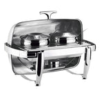 SOGA 6.5L Stainless Steel Double Soup Tureen Bowl Station Roll Top Buffet Chafing Dish Catering Chafer Food Warmer Server $ 411.50
