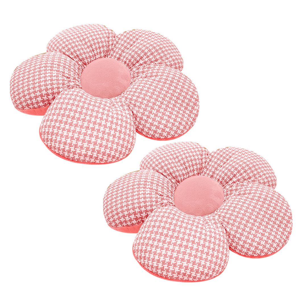 SOGA 2X Pink Flower Cushion Shaped for Floor and Sitting Throw Pillow $ 65.50