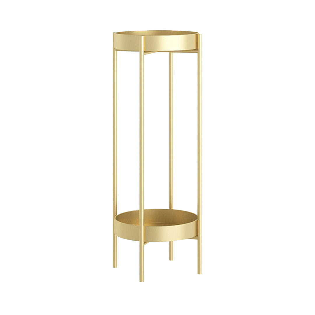 SOGA 2 Layer 80cm Gold Metal Plant Stand Flower Pot Holder Corner Shelving Rack Indoor Display $ 77.90