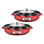 SOGA 2X 2-in-1 42CM Electric Hot Pot BBQ Grill Maifan Stone Non-Stick Coating 2100W $ 366